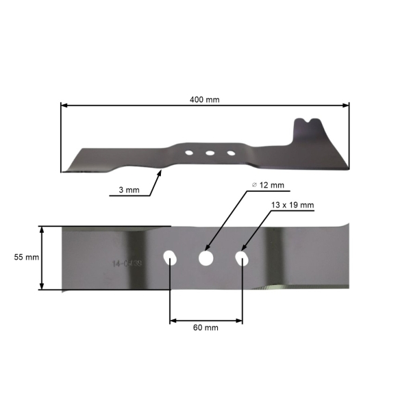 Žací nůž 40 cm (16") pro motorové sekačky Husqvarna LC 140 LC140 S (OEM 587386310)