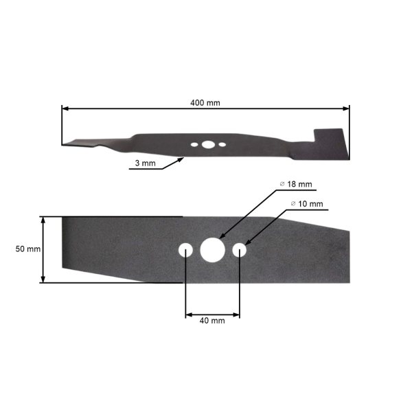Žací nůž 40 cm (16") se sběrem pro elektrické sekačky Mesko PK40 SPK40