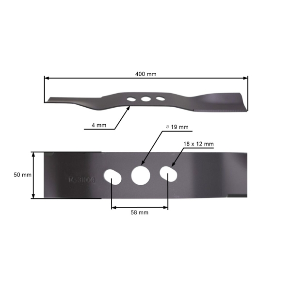 Žací nůž 40 cm (19") pro Čínské motorové sekačky a sekačky z hobbymarketů NAC WR-440