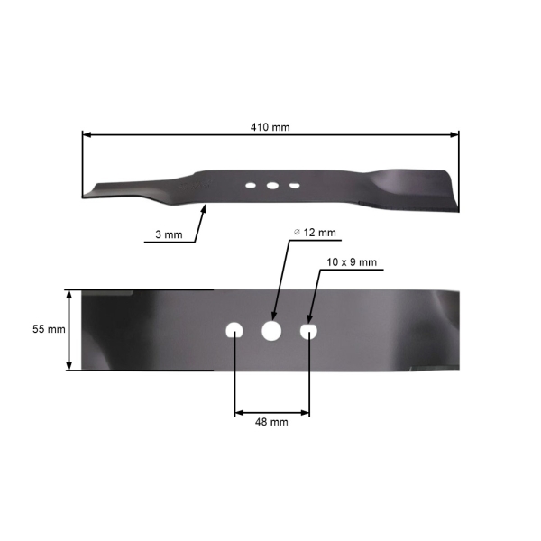 Žací nůž 41 cm (16") pro Čínské motorové sekačky a sekačky z hobbymarketů Hortmasz Dym Hortus Leroy Merlin Victus (OEM JL43Z04-01)