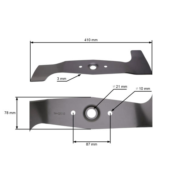 Žací nůž 41 cm (16") pro motorové sekačky Honda HRG 415 415C HRG 415PD HRG 415SD (OEM 72511VH3000)