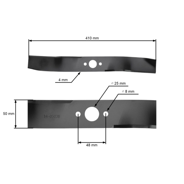 Žací nůž 41 cm (16") pro zahradní traktory a ridery Husqvarna Jonsered (OEM 531007585)