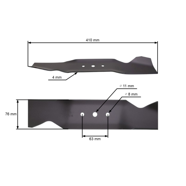 Žací nůž 41 cm (16") pro zahradní traktory MTD (OEM 724-0300B 742-0506 742-0506A  942-0300B 942-0506)