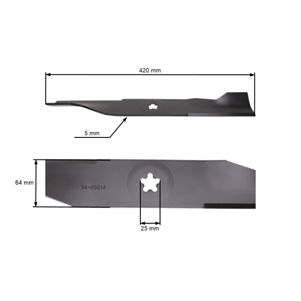 Žací nůž 42 cm (16") pro zahradní traktory Husqvarna Jonsered Partner McCulloch Poulan Jonsered Weedeater (OEM 532180054 532173920 539107519)