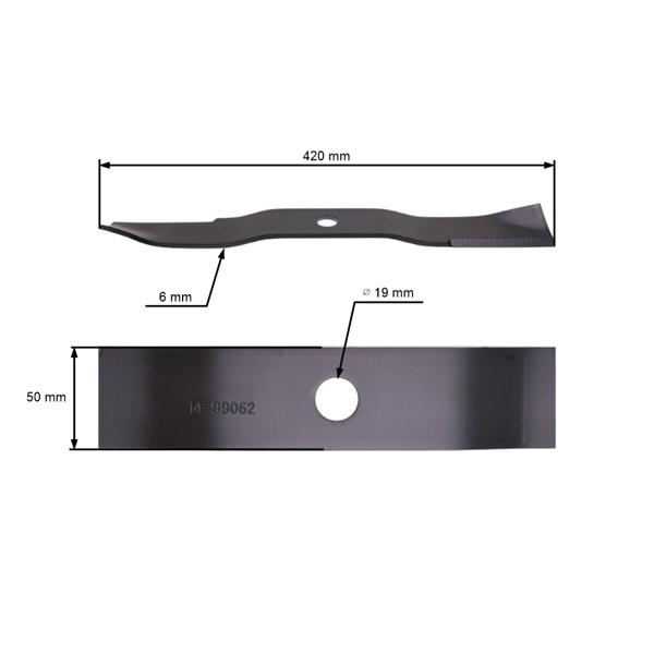 Žací nůž 42 cm (17") pro zahradní traktory Kubota (OEM 76505-11550)