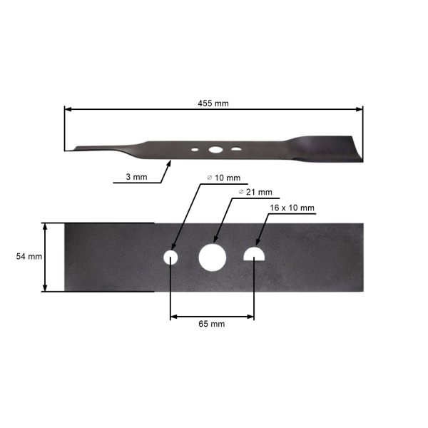 Žací nůž 45,5 cm (18") pro motorové sekačky NAC Einhell N1F-460JS (OEM 3405620 N1F460-036)