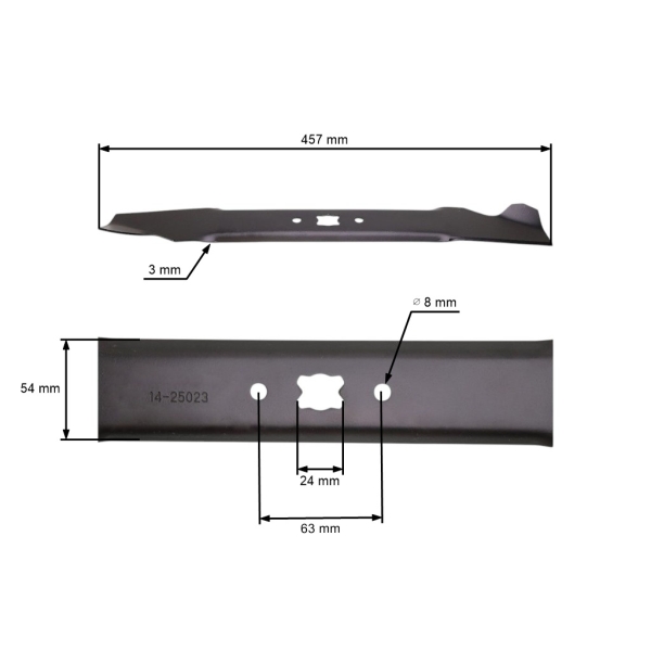 Žací nůž 45,7 cm (18") pro motorové sekačky MTD Golf Lawnflite Yardman (OEM 742-0638 942-0638)