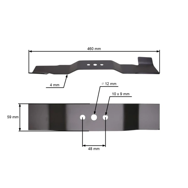 Žací nůž 46 cm (18") se sběrem pro Čínské motorové sekačky a sekačky z hobbymarketů Hortmasz HKS Mastercut Nac Lider Hortus Victus (OEM 46Z04-01-M)