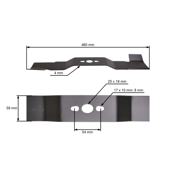 Žací nůž 46 cm (18") se sběrem pro motorové sekačky NAC Ryobi (OEM 2014/70130350 5131027797 S461VH-6-02 5131033997)