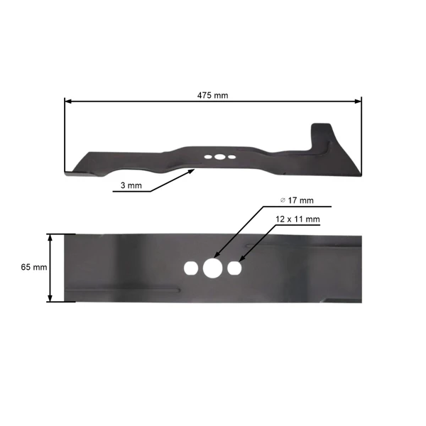 Žací nůž 47,5 cm (18") pro motorové sekačky Husqvarna (OEM 585607510 585607501 510436601 510436610)