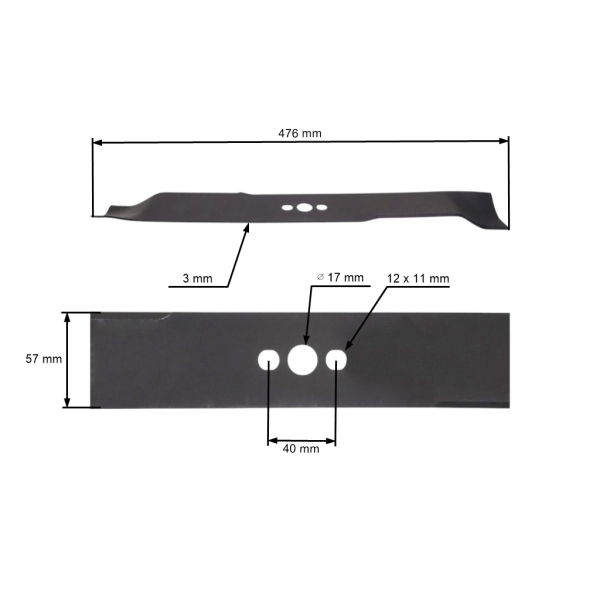 Žací nůž 47,6 cm (18") pro motorové sekačky Husqvarna (OEM 505524101)