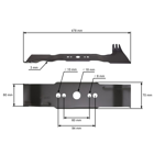 Žací nůž 47,8 cm (19") pro motorové sekačky Stihl Viking MB 650 (OEM 63607020100)