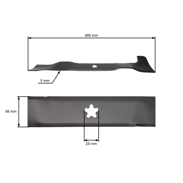 Žací nůž 49 cm (19") levý se sběrem pro zahradní traktory Husqvarna Jonsered Partner McCulloch Poulan Jonsered Craftsman AYP (OEM 532427984)