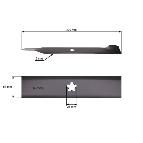 Žací nůž 49 cm (19") pro zahradní traktory Husqvarna Partner McCulloch Poulan Jonsered AYP Craftsman Weedeater Electrolux (OEM 532138497 532127842)