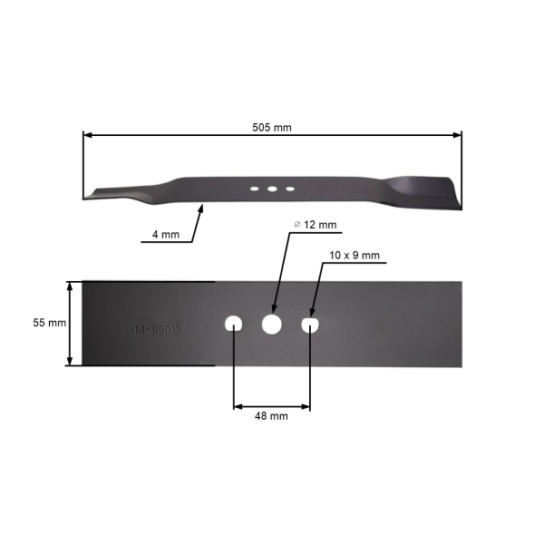Žací nůž 50,5 cm (20") pro Čínské motorové sekačky a sekačky z hobbymarketů Hortmasz HKS Master Cut Lider Tryton Hortus Victus (OEM JL50Z04-01)
