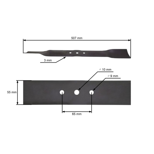 Žací nůž 50,7 cm (20") pro motorové sekačky Oleo-Mac Efco G53 (OEM 66079934)
