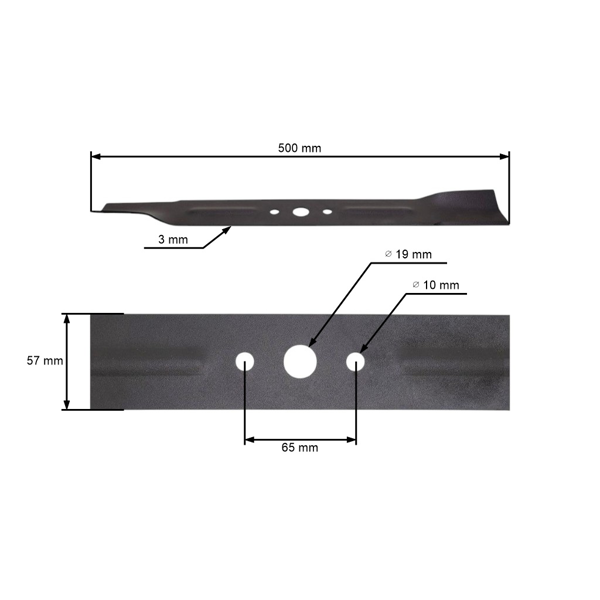 Žací nůž 50 cm (20") pro motorové sekačky Carmen (OEM 270012110)
