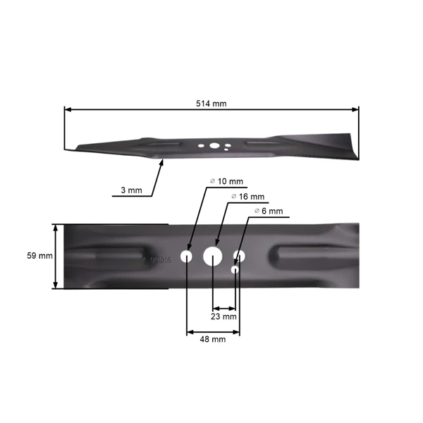 Žací nůž 51,4 cm (20") pro Čínské motorové sekačky a sekačky z hobbymarketů Hortmasz Castorama Grass Performance Green World Green Technology