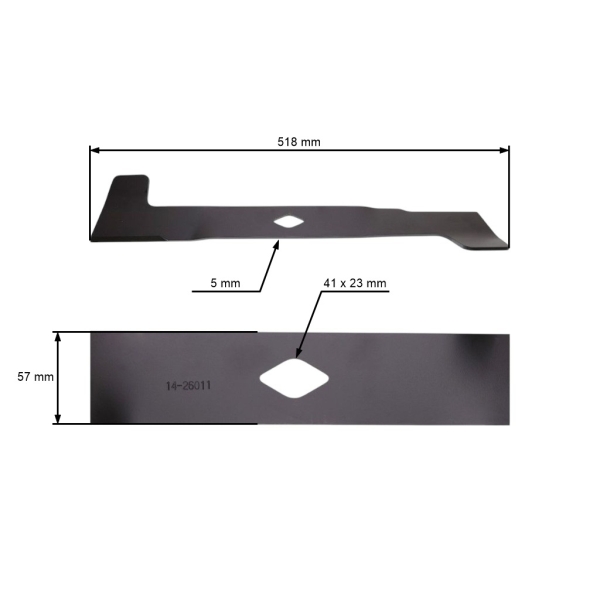 Žací nůž 51,8 cm (20") pravý pro zahradní traktory Murray (OEM 690500E7001MA 94208MA 94208 95097 690500 690500MA)