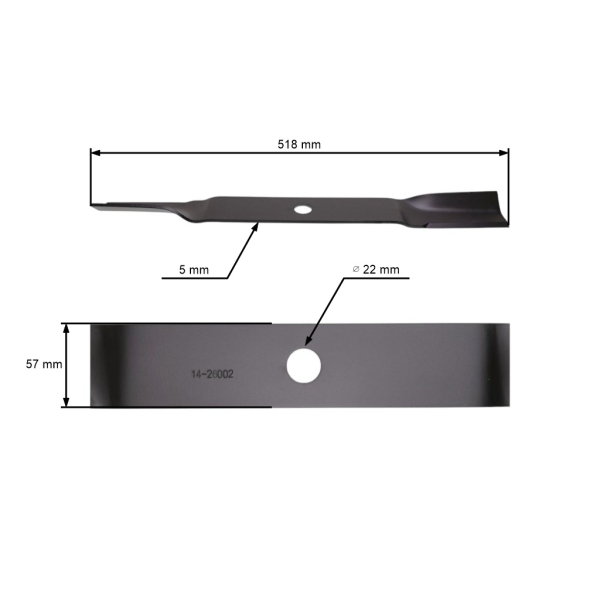 Žací nůž 51,8 cm (20") pro zahradní traktory Murray (OEM 91871E701 91871HT 091871E701MA)