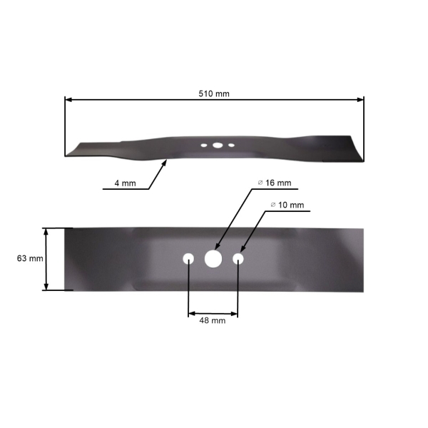 Žací nůž 51 cm (20") pro motorové sekačky Husqvarna Partner McCulloch Poulan Jonsered Weedeater (OEM 532850972 532145106)