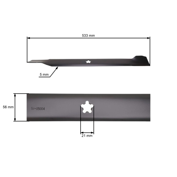 Žací nůž 53,3 cm (21") pro zahradní traktory Husqvarna Partner McCulloch Poulan Jonsered Electrolux (OEM 532138971 531005085 531013134 532138498)
