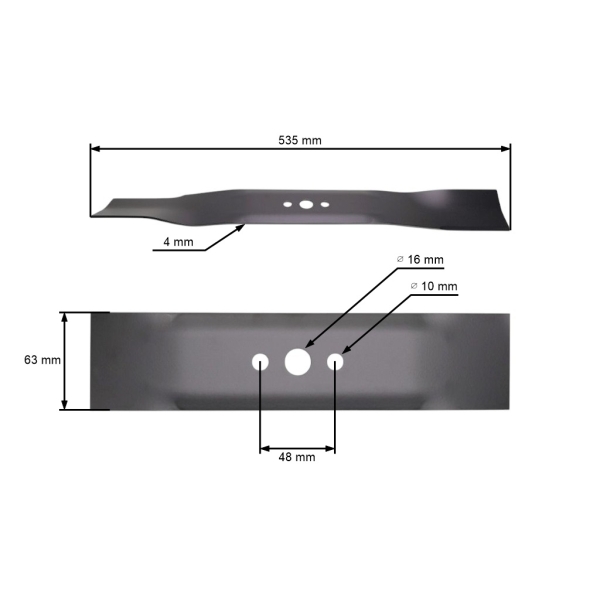 Žací nůž 53,5 cm (21") pro motorové sekačky Husqvarna Partner McCulloch Poulan Jonsered (OEM 532406712 532165833 532175052 539112787)