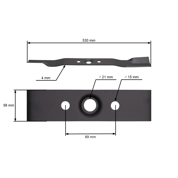 Žací nůž 53 cm (21") pro motorové sekačky Honda (OEM 72511VB3E410)