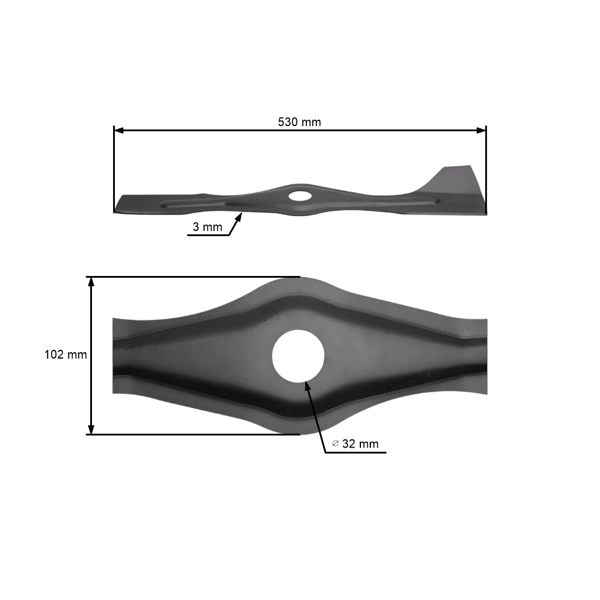 Žací nůž 53 cm (21") pro motorové sekačky Weibang Gartenland (OEM 5310403010)