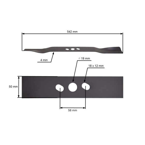 Žací nůž 54,2 cm (21") pro Čínské motorové sekačky a sekačky z hobbymarketů NAC (OEM WR65601)