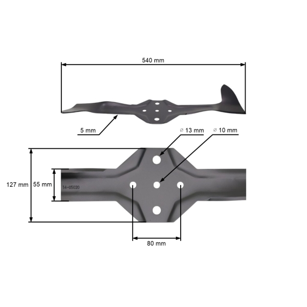 Žací nůž 54 cm (21") levý pro zahradní traktory Husqvarna Jonsered Partner McCulloch Poulan Craftsman (OEM 532180424 532446993)