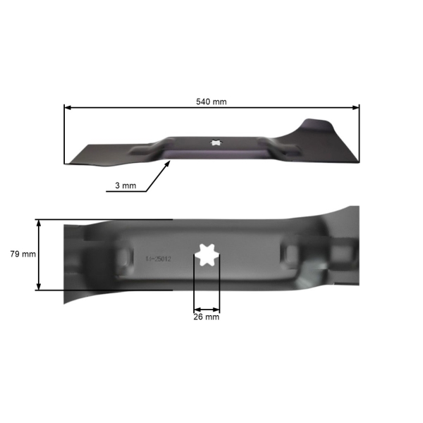 Žací nůž 54 cm (21") levý pro zahradní traktory MTD Efco Oleo-Mac Cub Cadet Bolens Gutbrod Motec Yardman Fleurelle (OEM 742-04081 742-04025A 742-04025 742-0671)