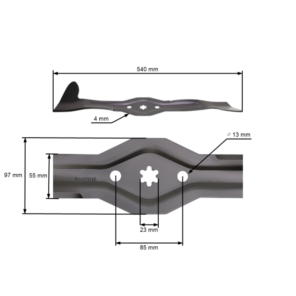 Žací nůž 54 cm (21") pro zahradní traktory Husqvarna Partner McCulloch Poulan Jonsered Craftsman (OEM 532168721 532180584 532175451)