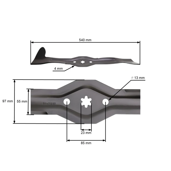 Žací nůž 54 cm (21") pro zahradní traktory Husqvarna Partner McCulloch Poulan Jonsered Craftsman (OEM 532168721 532180584 532175451)