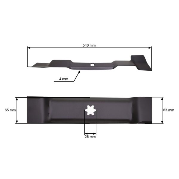 Žací nůž 54 cm (21") pro zahradní traktory MTD Cub Cadet Troy Bilt Wolf Garten (OEM 742-05253)