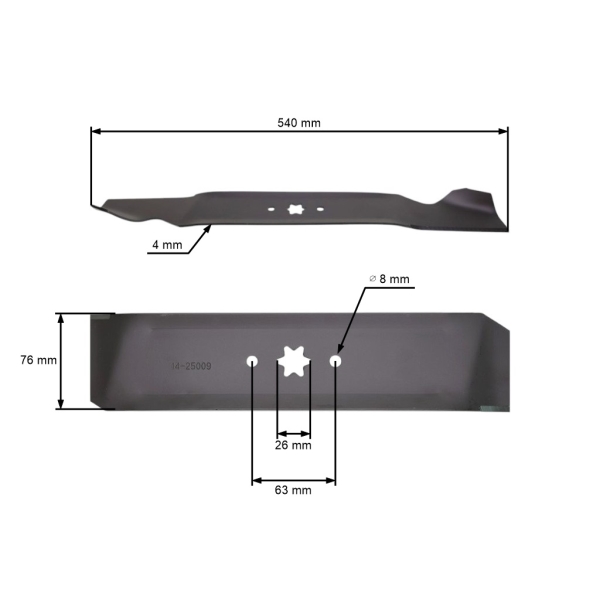 Žací nůž 54 cm (21") se sběrem pro zahradní traktory MTD Oleo-Mac Bolens Gutbrod Yardman Efco Columbia Wolf (OEM 742-0616 942-0616 742-0416)
