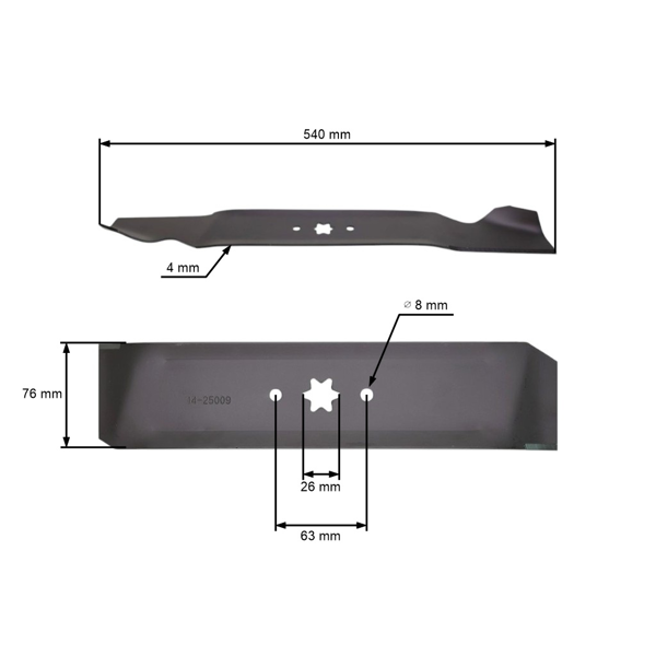 Žací nůž 54 cm (21") se sběrem pro zahradní traktory MTD Oleo-Mac Bolens Gutbrod Yardman Efco Columbia Wolf (OEM 742-0616 942-0616 742-0416)