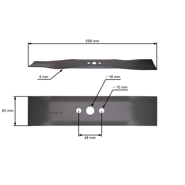 Žací nůž 55,8 cm (22") pro motorové sekačky Husqvarna Partner McCulloch Poulan Jonsered Craftsman (OEM 532157101 532141114 532850973 532406713)