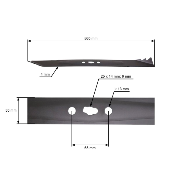Žací nůž 56 cm (22") pro Čínské motorové sekačky a sekačky z hobbymarketů NAC (OEM LS56-32)
