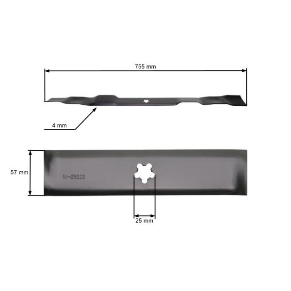 Žací nůž 75,5 cm (29") pro zahradní traktory Husqvarna Jonsered Partner McCulloch Poulan Weedeater (OEM 532419273)