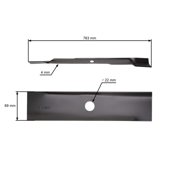 Žací nůž 76,3 cm (30") pro zahradní traktory Murray (OEM 56060E701 55969E701 56060HT 55969HT 56060 56246E701 45246 55793E701 056246E701MA)
