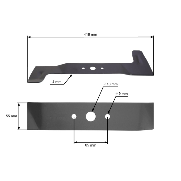 Žací nůž levý 41,8 cm (17") pro zahradní traktory Castel Garden Alpina Stiga Mountfield (OEM 182004359/0)
