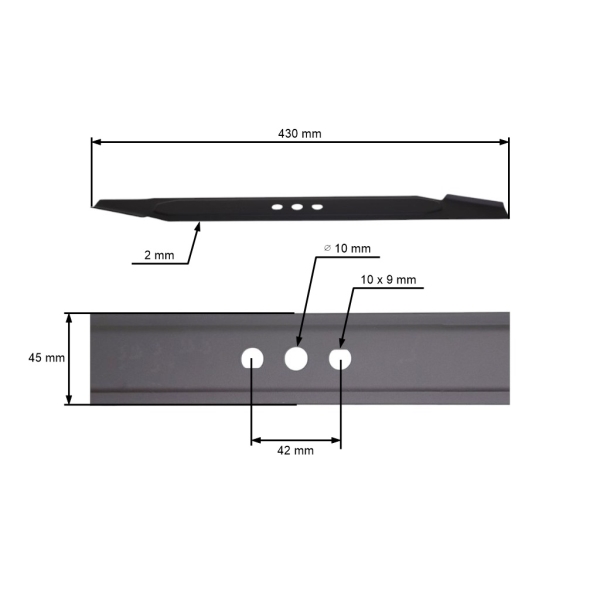 Žací nůž pro akumulátorové sekačky OBI Lux 43 cm