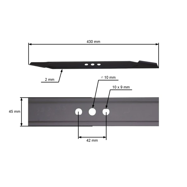 Žací nůž pro akumulátorové sekačky OBI Lux 43 cm