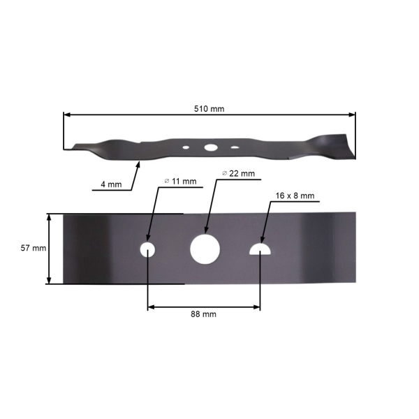 Žací nůž pro motorové sekačky G-Force 51 cm (460206G)