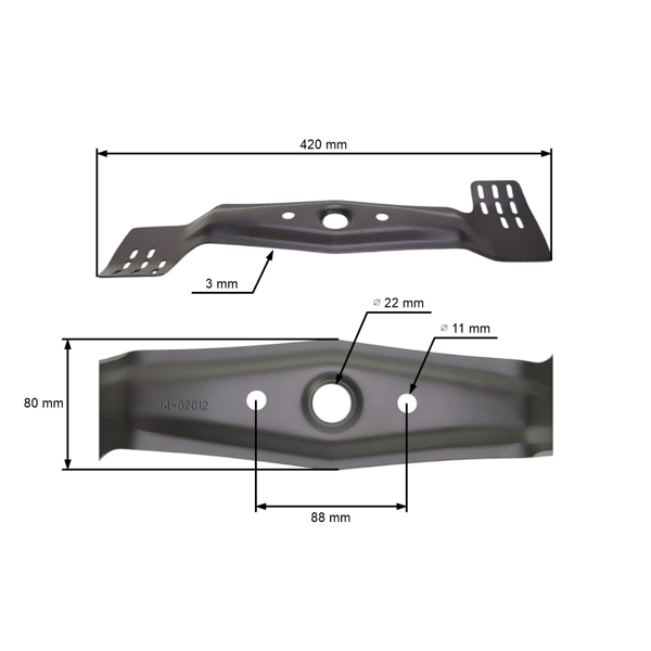 Žací nůž pro motorové sekačky Honda HRB 425 SX HRE 42B 42 cm (72511-VG8-A50)