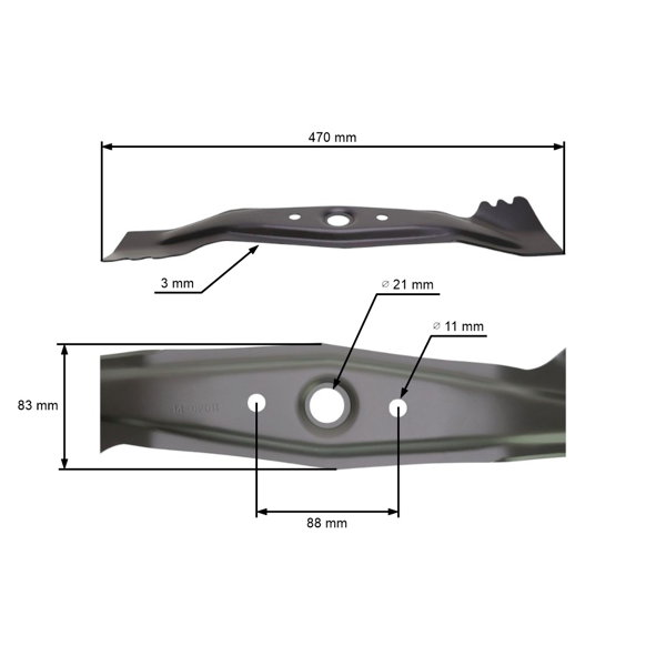 Žací nůž pro motorové sekačky Honda HRB 475 HRB 476 47 cm (72511-VE0-741)