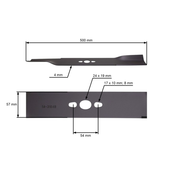 Žací nůž pro motorové sekačky NAC Ryobi RLM52 50 cm (70130360S)