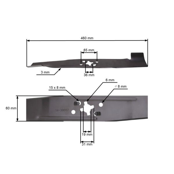 Žací nůž pro motorové sekačky Viking MB448 46 cm (63587020100A)