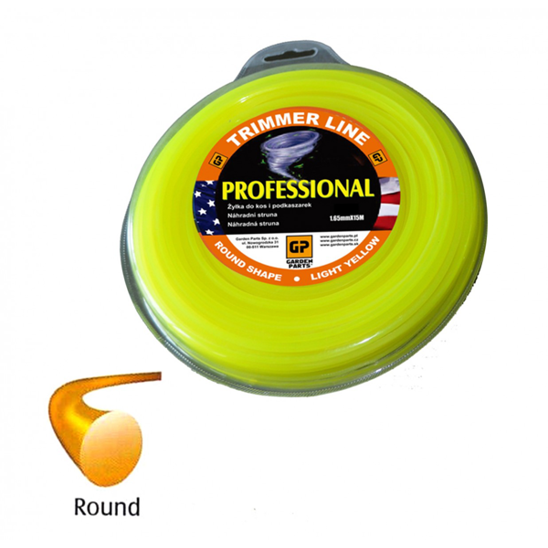 Žací struna průměr 2,4 mm délka balení 15 m profil kulatý pro křovinořezy a vyžínače